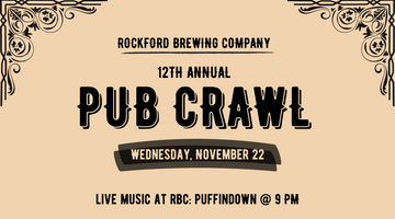 November 22 - 12TH annual pub crawl!